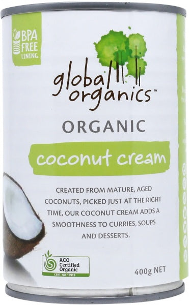 Global Organics Coconut Cream G/F 400g Can