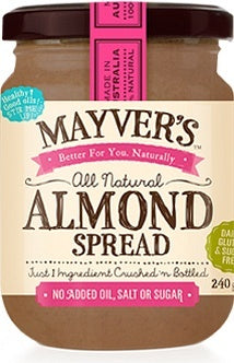 Mayvers Almond Spread G/F 240g