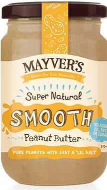 Mayvers Super Natural Smooth Peanut Butter G/F 375g