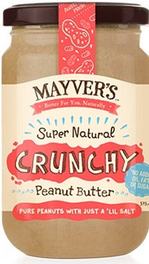 Mayvers Super Natural Crunchy Peanut Butter G/F 375g