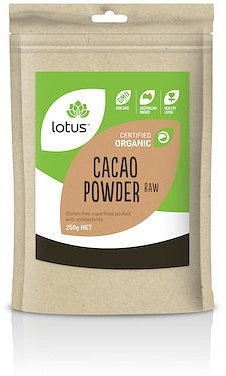 Lotus Organic Cacao Powder Raw G/F 250g