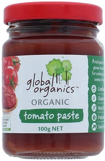 Global Organics Organic Tomato Paste Glass G/F 100g