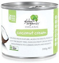 Global Organics Organic Coconut Cream G/F 200g Can