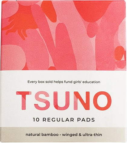 Tsuno Natural Bamboo 10 Regular Pads - Winged & Ultra Thin