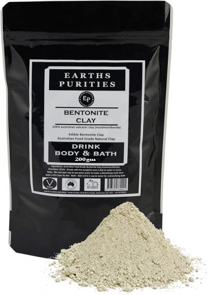 Earths Purities Bentonite Clay Drink Bath & Body 200g