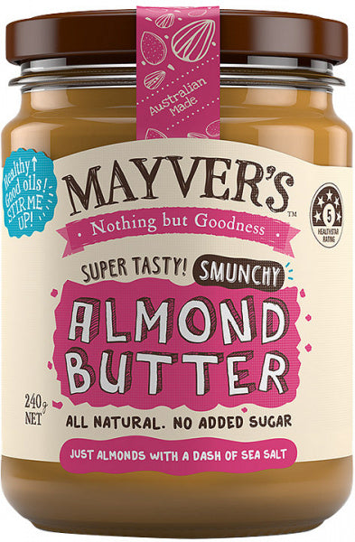 Mayvers Smunch Almond Butter G/F 240g