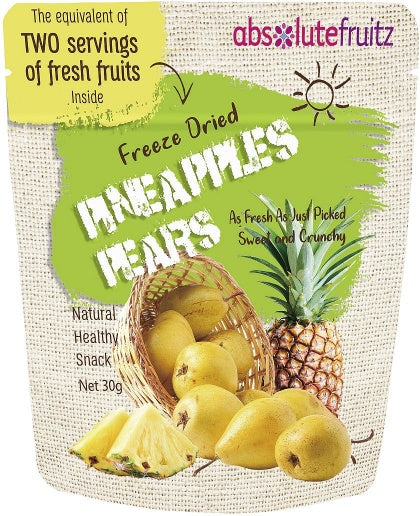 Absolutefruitz Freeze Dried Pineapples & Pears 30g