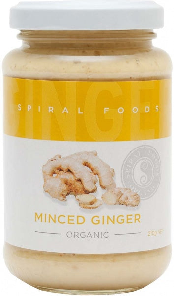 Spiral Organic Minced Ginger G/F Glass 210g