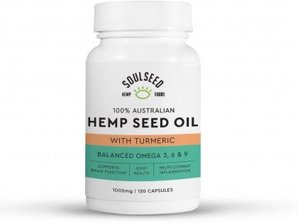 Soul Seed Hemp Seed Oil Capsules w/Turmeric 120Caps