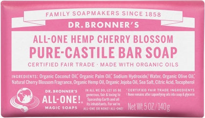 Dr Bronner's Pure Castile Bar Soap Cherry Blossom 140g