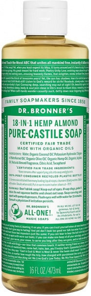 Dr Bronner's Pure Castile Liquid Soap Almond 473ml