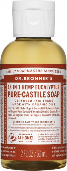 Dr Bronner's Pure Castile Liquid Soap Eucalyptus 59ml