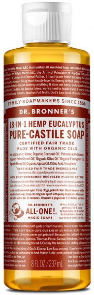 Dr Bronner's Pure Castile Liquid Soap Eucalyptus 237ml