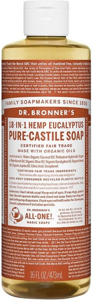 Dr Bronner's Pure Castile Liquid Soap Eucalyptus 473ml