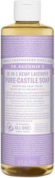 Dr Bronner's Pure Castile Liquid Soap Lavender 473ml