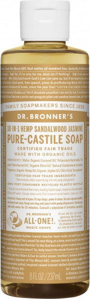 Dr Bronner's Pure Castile Liquid Soap Sandalwood Jasmine 237ml