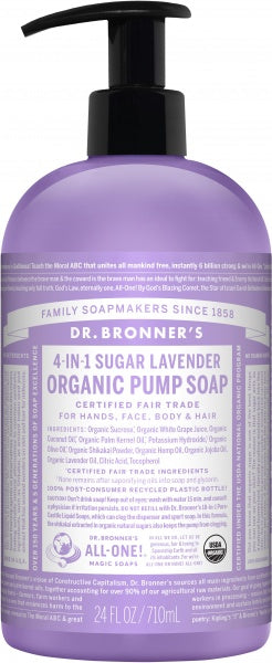 Dr Bronner's Organic Pump Soap Lavender 710ml