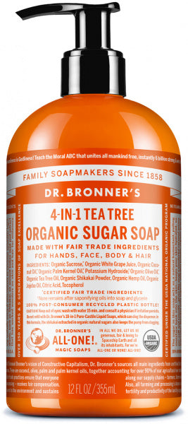 Dr Bronner's Organic Pump Soap Tea Tree 355ml