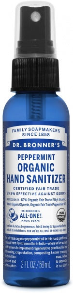 Dr Bronner's Organic Hand Sanitizer Peppermint 59ml