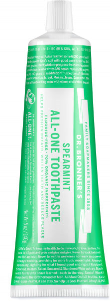 Dr. Bronner's Spearmint Toothpaste 140g