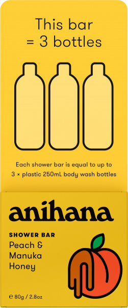 Anihana Solid Shower Bar Peach & Honey 80g