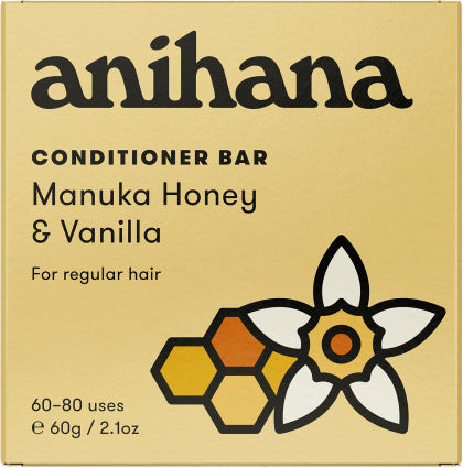 Anihana Conditioner Bar Manuka Honey & Vanilla Normal Hair 60g