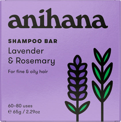 Anihana Shampoo Bar Lavender & Rosemary Fine & Oily Hair 65g