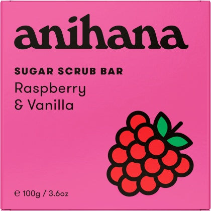 Anihana Sugar Scrub Bar Raspberry & Vanilla 100g