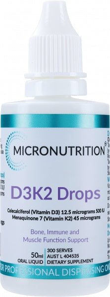 Micronutrition Vitamin D3 and K2 drops 50ml