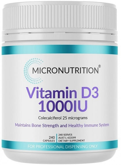 Micronutrition Vitamin D3 1000IU 240 Vege Caps