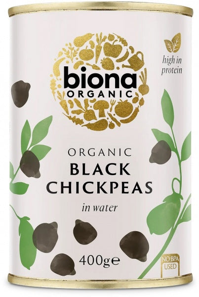 Biona Organic Black Chickpeas 400g