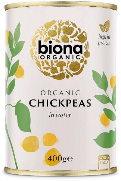 Biona Organic Chickpeas in Can 400g