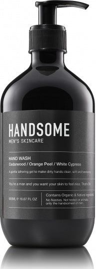 Handsome Men's Organic Skincare Hand Wash Cedarwood/Orange Peel/White Cypress 500ml