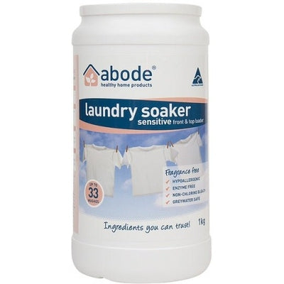 Abode Front & Top Load Laundry Soaker ZERO Fragrance Free 1kg - The O.G Me