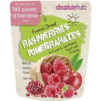 Absolutefruitz Freeze Dried Raspberries & Pomegranates 30g - The O.G Me