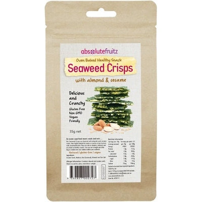 Absolutefruitz Seaweed Crisps Almond & Sesame 40g - The O.G Me