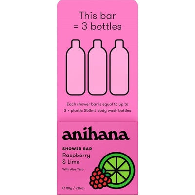 Anihana Solid Shower Bar Raspberry & Lime 80g - The O.G Me