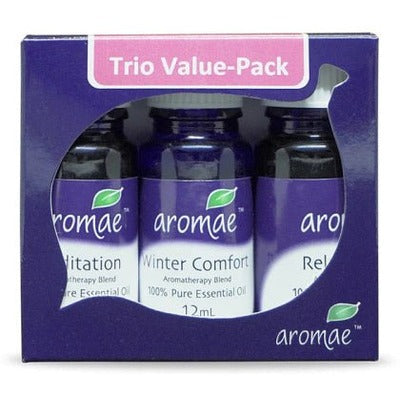 Aromae Pamper Trio Pack Meditation, Relaxation, Winter Comfort 3x12ml - The O.G Me