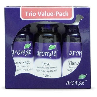 Aromae Passion Trio Pack Rose, Romantic Bliss, Ylang Ylang 3x12ml - The O.G Me