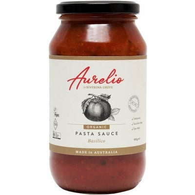 Aurelio Organic Basilico Pasta Sauce G/F 500g - The O.G Me