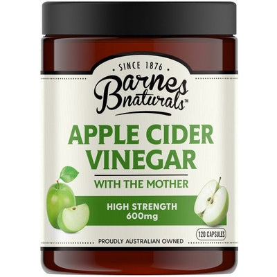 Barnes Naturals Apple Cider Vinegar High Strength 600mg Capsules 120's - The O.G Me