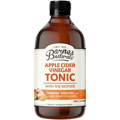 Barnes Naturals Apple Cider Vinegar Turmeric Boost Tonic 500ml - The O.G Me