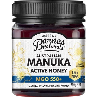 Barnes Naturals Australian Active Manuka Honey MGO 550+ 250g - The O.G Me