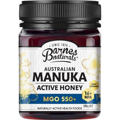 Barnes Naturals Australian Active Manuka Honey MGO 550+ 500g - The O.G Me