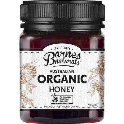 Barnes Naturals Organic Honey 500g Jar - The O.G Me