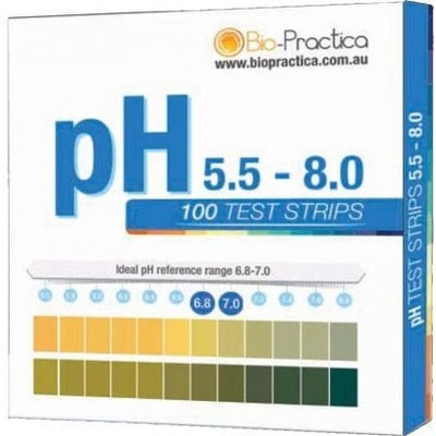 Bio-Practica Ph Paper Test Strips 5.5 - 8.0 100 Strips - The O.G Me