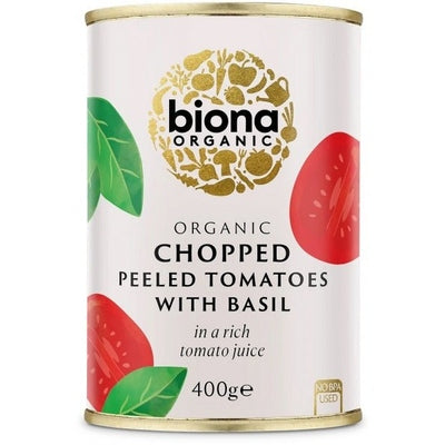 Biona Organic Chopped w/Basil Tomatoes 400g - The O.G Me