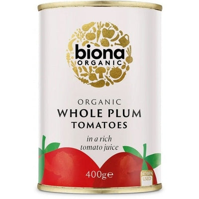 Biona Organic Whole Plum Peeled Tomatoes 400g - The O.G Me