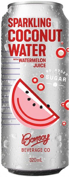 Bonsoy Sparkling Watermelon Coconut Water 12x320ml Cans - The O.G Me