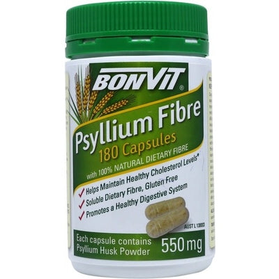 Bonvit Psyllium Fibre Capsules 180 x 550mg - The O.G Me